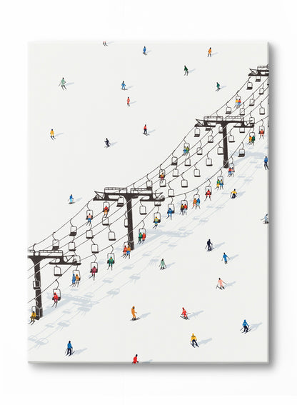 Crowd Skiing, Poster